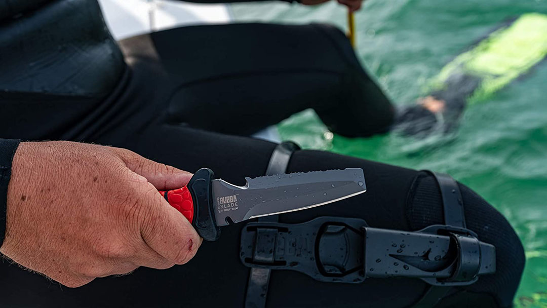 Ohio Knife and Tool BUBBA 4" Blunt Tip Dive Knife with NonSlip Grip