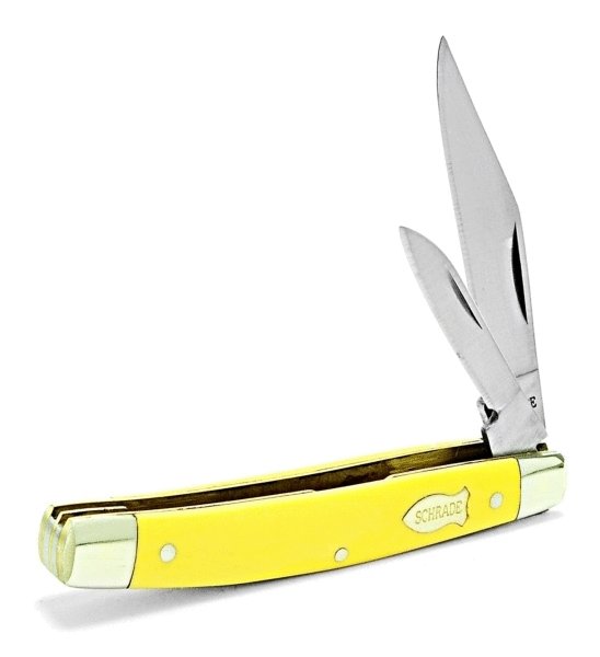 old timer utility pocket knife with clip pink
