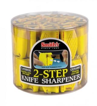 Smith's CCKS 2-Step Knife Sharpener & HON1-4oz Honing Solution, White